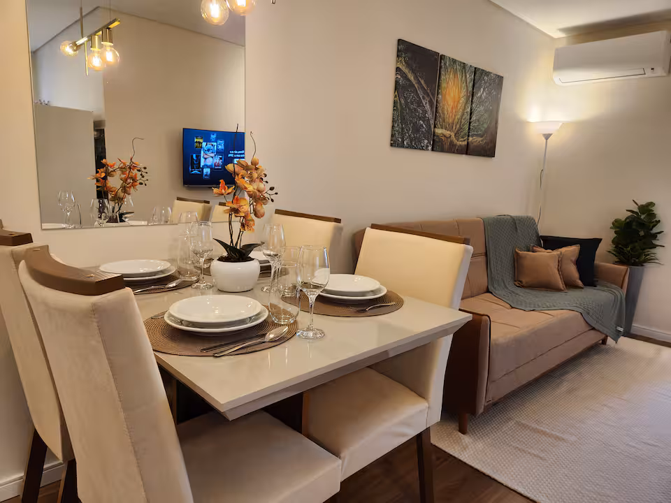 Sala do apartamento Apê charmoso e aconchegante no coração do Cambuí